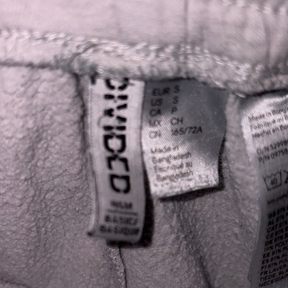 Divided by H&M Light Gray Adjustable Women's Joggers w Pockets - Picture 2 of 5